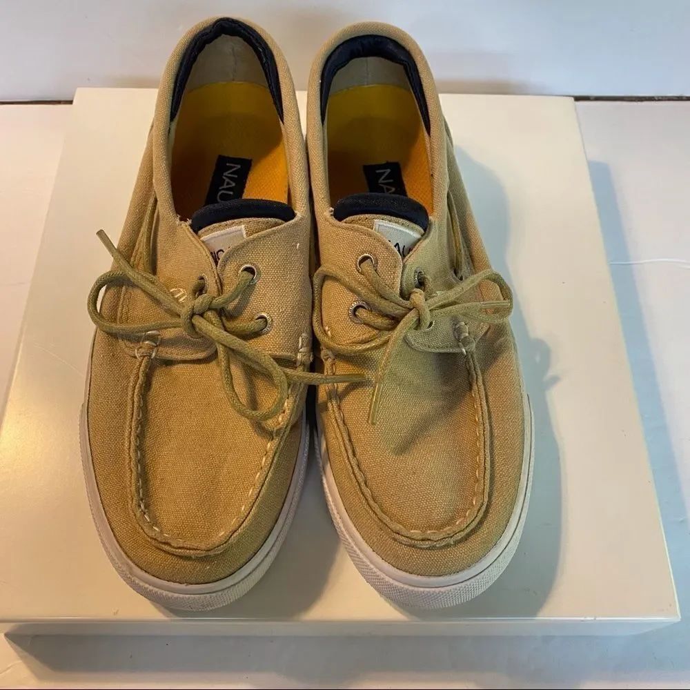 Nautica Beige Bridgeport Boat Shoes